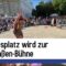 Große Straßenkunst beim Buskers Festival in Wien