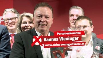 Am 29. Jänner: Vorzugsstimme für Hannes Weninger und die SPÖ Mödling.