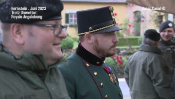 Trotz Unwetter: Royale Angelobung