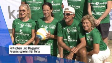 Pritschen und Baggern: Promis spielen für Vera