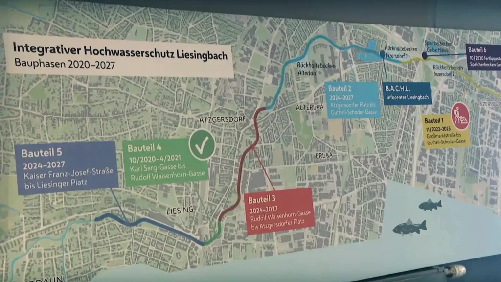 Renaturierung Liesingbach Karte