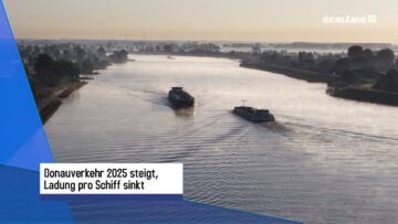 Donau Güterschifffahrt 2025 gewachsen